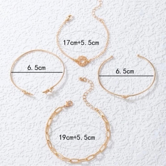Gold Bracelets SET OF 4 - Picture 4 of 6
